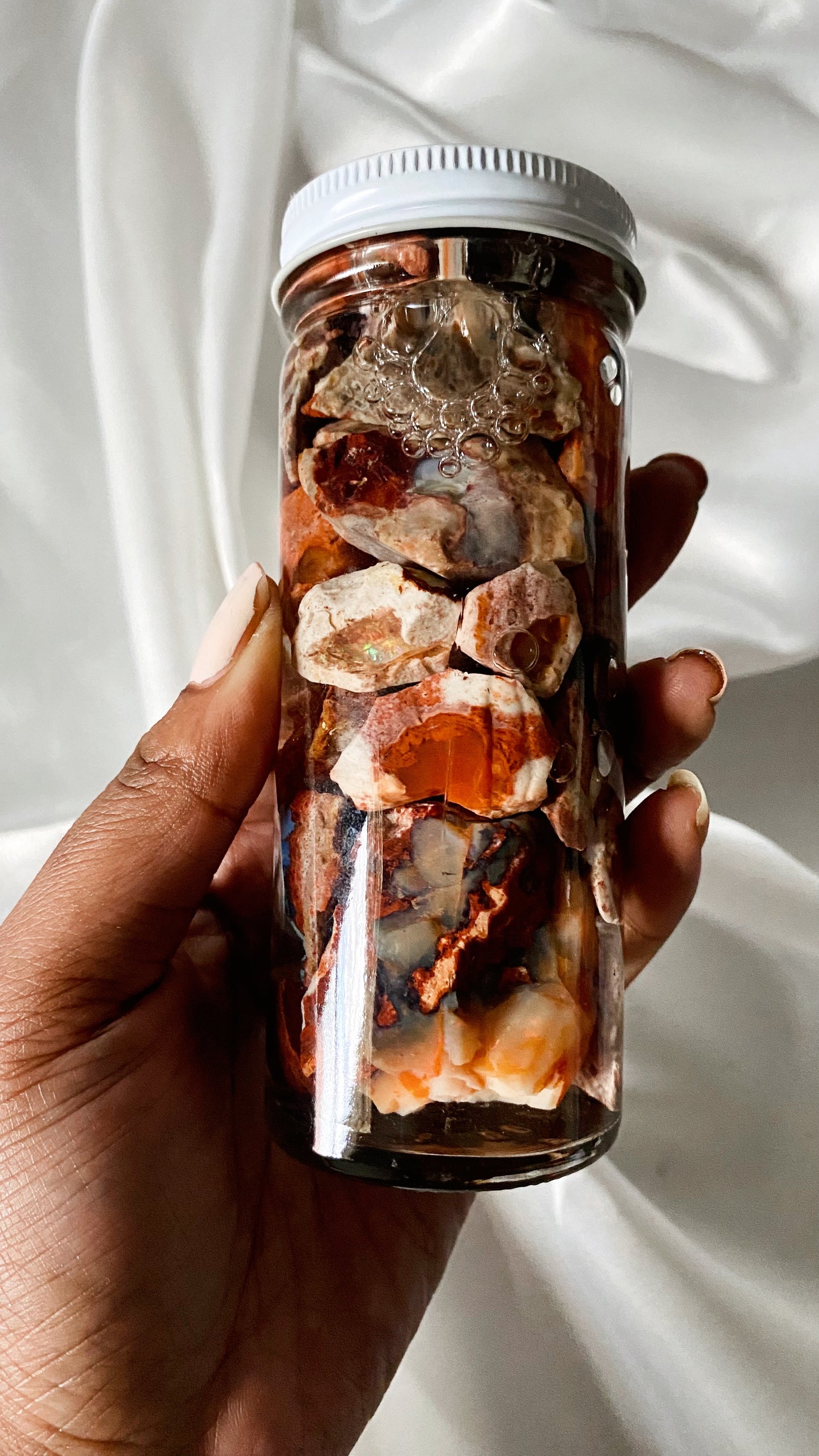Jar of MEXICAN FIRE OPALS