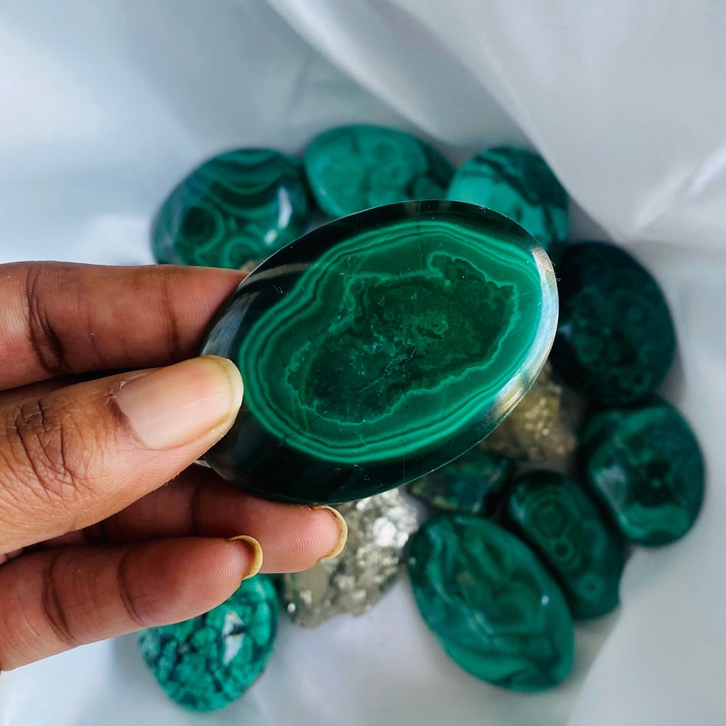 Malachite Palmstones