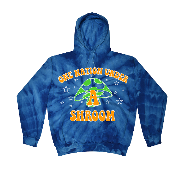 ONE NATION UNDER A SHROOM HOODIE (reflective)