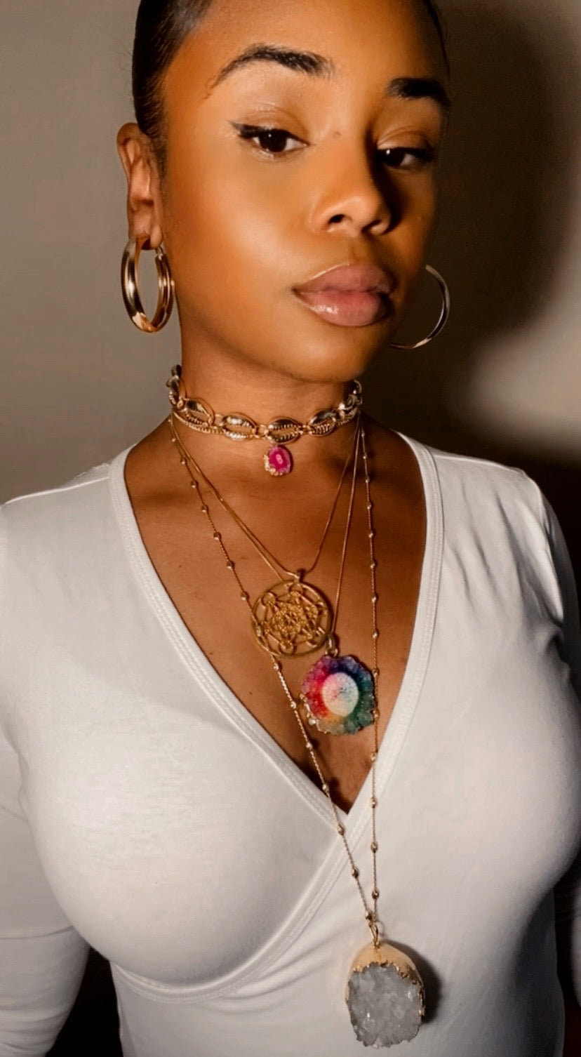 GOLD GEODE CHAIN