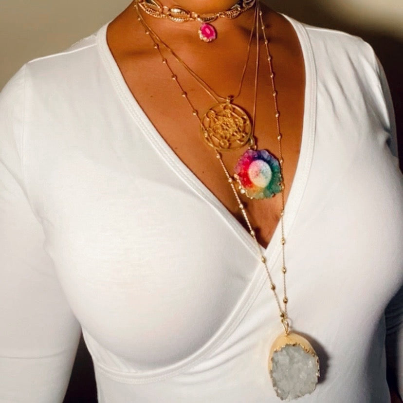 GOLD GEODE CHAIN