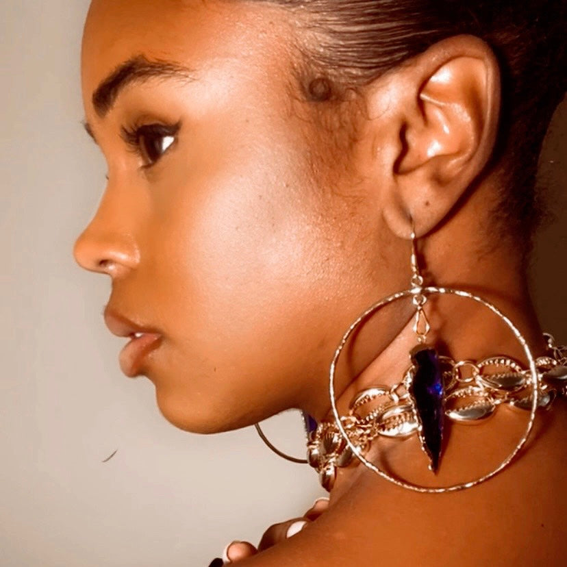 BLUE RAMONDA HOOPS