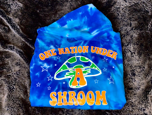 ONE NATION UNDER A SHROOM HOODIE (reflective)