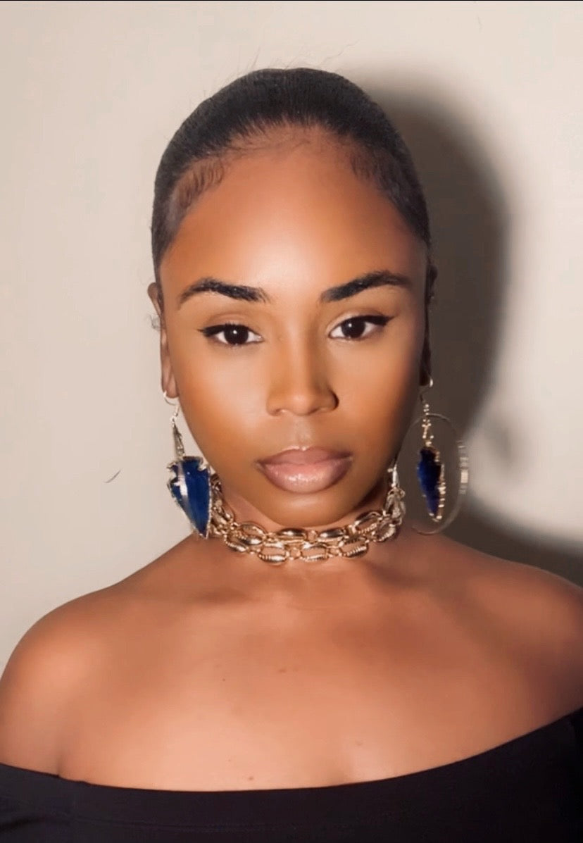 BLUE RAMONDA HOOPS
